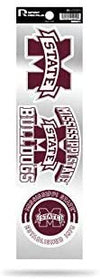 Mississippi State Bulldogs 3 Piece Retro Spirit Decals Premium Throwback Stickers