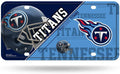 Tennessee Titans Metal Auto Tag License Plate, Split Design, 6x12 Inch