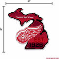 Detroit Red Wings 18" State Shape Pennant Soft Felt
