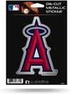 Los Angeles Angels 5 Inch Decal Sticker, Metallic Chrome Shimmer Design, Full Adhesive Backing