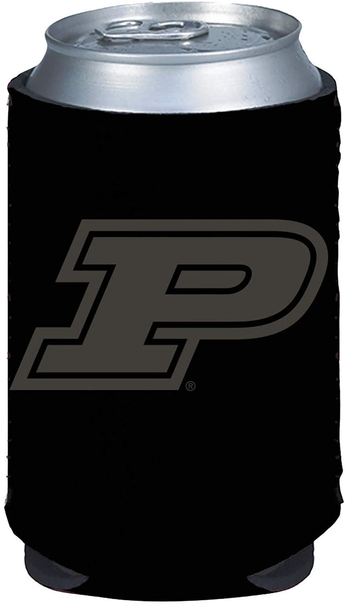 Purdue Boilermakers 2-Pack Tonal Black Design 12oz CAN Neoprene Beverage Insulator Holder Cooler University