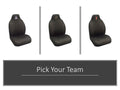 Syracuse University Orange Premium Embroidered Black Auto Bucket Seat Cover, 48x20 Inch, Elastic