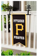 Pittsburgh Pirates Premium Pennant Garden Flag Banner, Double Sided, Embroidered, 13x28 Inch