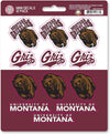 University of Montana Grizzlies 12-Piece Mini Decal Sticker Set, 5x6 Inch Sheet, Gift for football fans for any hard surfaces around home, automotive, personal items