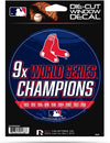 Boston Red Sox 5" Decal Sticker 9X Time Champions Flat Vinyl Auto Emblem Baseball