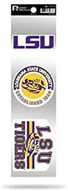 Louisiana State University LSU Tigers 3 Piece Retro Spirit Decals Premium Throwback Stickers