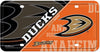 Anaheim Ducks Metal Auto Tag License Plate, Split Design, 6x12 Inch