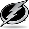 Tampa Bay Lightning Auto Emblem, Silver Chrome Color, Raised Molded Plastic, 3.5 Inch, Adhesive Tape Backing