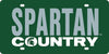 Michigan State University Spartans Premium Laser Cut Tag License Plate, Country, Mirrored Acrylic Inlaid, 6x12 Inch