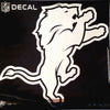 Detroit Lions 6 Inch Decal Sticker, Metallic Chrome Shimmer Design