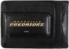 Nashville Predators Black Leather Wallet, Front Pocket Magnetic Money Clip, Printed Logo