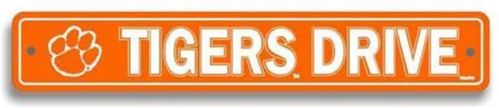 Clemson University Tigers 24 Inch Plastic Street Sign, Novelty