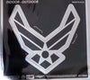 US Air Force 6 Inch Decal Sticker, Metallic Chrome Shimmer Design, United States Military