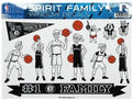 Brooklyn Nets Family Decals Sticker Sheet, 8x11 Inch