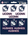University of Connecticut Huskies 12-Piece Mini Decal Sticker Set, 5x6 Inch Sheet, Gift for football fans for any hard surfaces around home, automotive, personal items by Fielders Choice