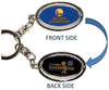 Golden State Warriors 2017 Champions Premium Metal Keychain, 2-Sided Spinner Oval Fob