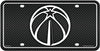 Washington Wizards Metal Auto Tag License Plate, Carbon Fiber Design, 6x12 Inch