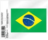 Brazil World Cup National Soccer Team 3 Inch Static Cling, Full Clear Adhesive Backing, Easy Peel and Stick Application, Removable and Reusable, Made in the USA