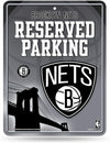 Brooklyn Nets Premium Metal Wall Parking Sign, 8.5x11 Inch, Primary Design, Great for Man Cave, Bed Room, Office, Home Decor