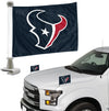Houston Texans Car Flag Set, Ambassador Style, 4x6 Inch Double Sided Flags, Set of 2