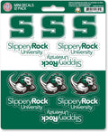 Slippery Rock University The Rock 12-Piece Mini Decal Sticker Set, 5x6 Inch Sheet, Gift for football fans for any hard surfaces around home, automotive, personal items by Fielders Choice