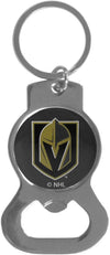 Vegas Golden Knights Metal Bottle Opener Keychain with Silver Team Logo