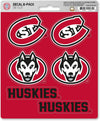 St Cloud State University Huskies 6-Piece Decal Sticker Set, 5x6 Inch Sheet, Gift for football fans for any hard surfaces around home, automotive, personal items
