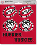 St Cloud State University Huskies 6-Piece Decal Sticker Set, 5x6 Inch Sheet, Gift for football fans for any hard surfaces around home, automotive, personal items by Fielders Choice