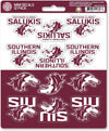 Southern Illinois University Salukis 12-Piece Mini Decal Sticker Set, 5x6 Inch Sheet, Gift for football fans for any hard surfaces around home, automotive, personal items