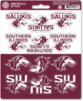 Southern Illinois University Salukis 12-Piece Mini Decal Sticker Set, 5x6 Inch Sheet, Gift for football fans for any hard surfaces around home, automotive, personal items by Fielders Choice