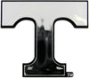 University of Tennessee Volunteers Silver Chrome Color Auto Emblem Molded Raised Adhesive Tape Backing