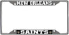 New Orleans Saints Metal License Plate Frame Chrome Tag Cover 6x12 Inch