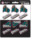 Coastal Carolina University Chanticleers 12-Piece Mini Decal Sticker Set, 5x6 Inch Sheet, Gift for football fans for any hard surfaces around home, automotive, personal items