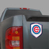 Chicago Cubs High Intensity Reflector, Shield Shape, Raised Decal Sticker, 2.5x3.5 Inch, Home or Auto, Full Adhesive Backing