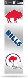 Buffalo Bills NFL 3-Piece Retro Spirit Decals, Team Color, Size of Individual Decals Will Vary