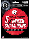 Nebraska Cornhuskers 5" Decal Sticker 5X Time Champions Flat Vinyl Auto Emblem College Football University of