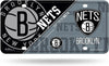 Brooklyn Nets Metal Auto Tag License Plate, Split Design, 6x12 Inch