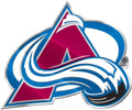 Colorado Avalanche Auto Emblem, Aluminum Metal, Embossed Team Color, Raised Decal Sticker, Full Adhesive Backing