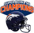 Denver Broncos Acrylic Auto Emblem, Super Bowl 50 Champions, Raised Decal, 3 Inch