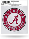 University of Alabama Crimson Tide 3 Inch Static Cling, Round Logo, Full Clear Adhesive Backing, Easy Peel and Stick Application, Removable and Reusable, Officially Licensed, Made in the USA