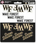 Wake Forest University Demon Deacons 12-Piece Mini Decal Sticker Set, 5x6 Inch Sheet, Gift for football fans for any hard surfaces around home, automotive, personal items by Fielders Choice