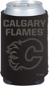 Calgary Flames Tonal Black Design 2-Pack 12oz CAN Neoprene Beverage Insulator Holder Cooler Hockey