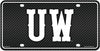 University of Wyoming Cowboys Metal Auto Tag License Plate, Carbon Fiber Design, 6x12 Inch