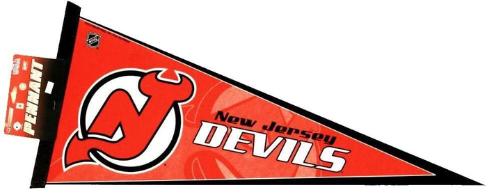 New Jersey Devils Soft Felt Pennant, Logo Design, 12x30 Inch, Easy To Hang