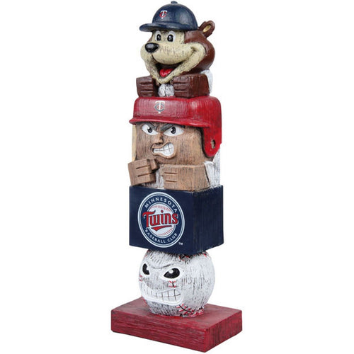 Minnesota Twins Garden Statue, Tiki Totem Style, Outdoor or Indoor Use, 16 Inch Tall, Beautiful Hand Painted Resin Construction