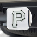 Pittsburgh Pirates Hitch Cover Solid Metal with Raised Chrome Metal Emblem 2" Square Type III