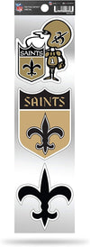 New Orleans Saints NFL 3-Piece Retro Spirit Decals, Team Color, Size of individual decals will vary