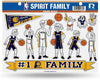 Indiana Pacers Family Decals Sticker Sheet, 8x11 Inch