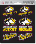 Michigan Tech University Huskies 6-Piece Decal Sticker Set, 5x6 Inch Sheet, Gift for football fans for any hard surfaces around home, automotive, personal items by Fielders Choice