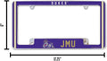 James Madison University Dukes Metal License Plate Frame Chrome Tag Cover 12x6 Inch Alternate Design